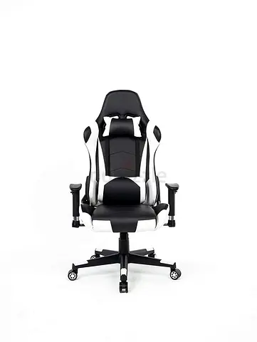Black & White Ergonomic Gaming/Office Chair with Lumbar and Head Support