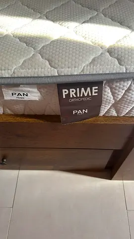 PAN Home Prime Orthopedic Mattress on wooden bed frame - good condition