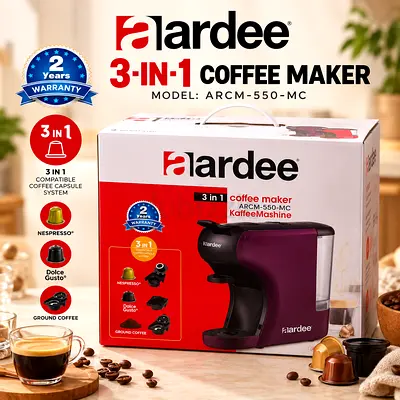 Aardee 3-in-1 Coffee Maker ARCM-550-MC (Nespresso/Dolce Gusto + Ground) - Brand New Boxed