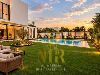Villa in Al Zorah Golf Community, Ajman. Includes electricity, water, and air conditioning. Freehold ownership available to all nationalities.