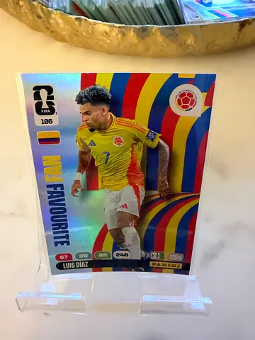 Panini World Cup Luis Diaz Favourite Football Sticker/Card (Holographic)