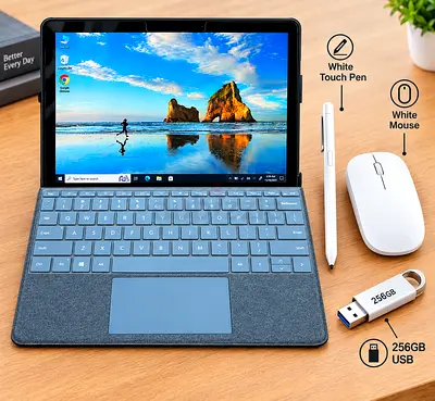 2-in-1 Windows Surface Go 2 Tablet with Keyboard, Pen, Mouse and 256GB USB - Good Condition