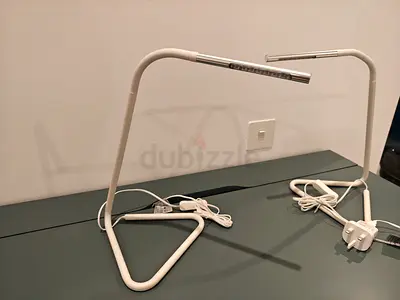 Pair of IKEA NÄVLINGE LED Work Lamps white adjustable, good working condition