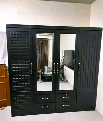 Dark brown colour 4door wardrobe brand new