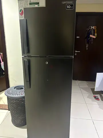 Aftron Top Freezer Refrigerator - Black, Good Working Condition