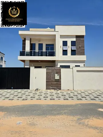 spacious luxurious g+1 with roof 5 bedroom villa available for sale in al zahya ajman only in 1600000aed with land size 3014sqft with maid room