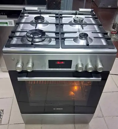 .BOSCH Digital Clock 4 Burner Full Gas Cooker Range Size 60cm