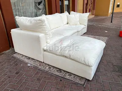 Modular Living room Klektic feather 🪶 filled Sofa Sets with footstool