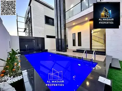 فيلا مودرن فاخرة للبيع 4 غرف نوم مع مسبح خاص وتصميم عصري أنيق ورسوم التسجيل مشمولة – فرصة مميزة لامتلاك منزل أحلامك!