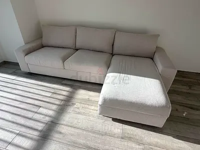 Excellent condition IKEA vimle L Shape Sofa Bed Beige