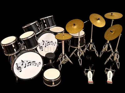 Miniature Drum Kit Display Model – Music-Themed Décor