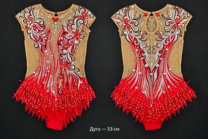 Rhythmic gymnastic leotard red 5-7/ location Sharjah