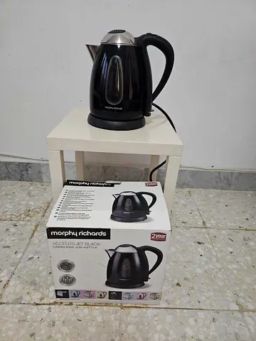 Morphy Richards Electric Kettle - 1.7L, Black (Like New)