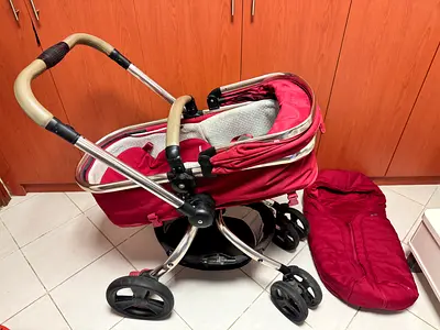 Mothercare pram-style baby stroller with bassinet