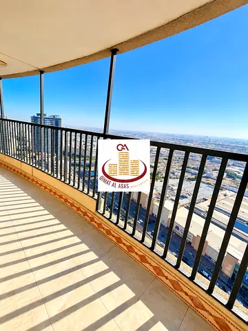 Three bedrooms and a living room for annual rent in Al Majaz 2 area + a big balcony for 57,000