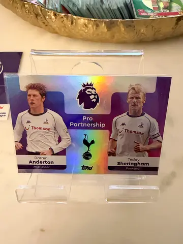 Topps Premier League Tottenham Hotspur 2-player holographic card - Sheringham & Anderson
