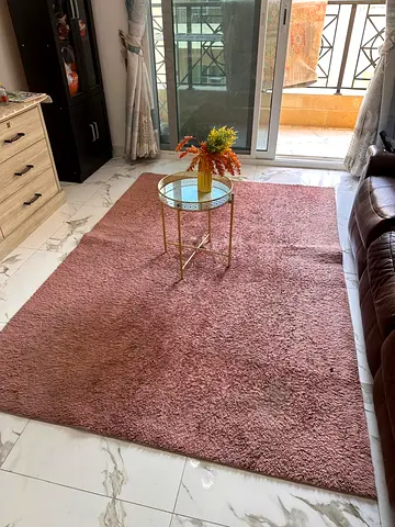 Soft Rose Pink Shaggy Rug - 200x150cm (Good Condition)