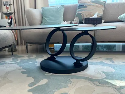 Round movable Marble Table
