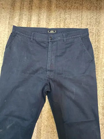 Men's navy casual chinos trousers - size tag not visible