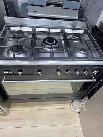 Smeg Top Gas Oven Electric Cooking Range 90x60cm Black color