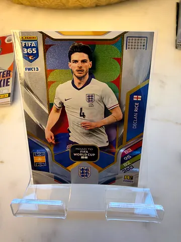 Panini FIFA 365 Decan Rice Trading Card in Protective Stand