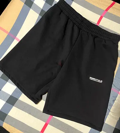 Black Essentials Sweat Shorts - Size M, Lightly Used