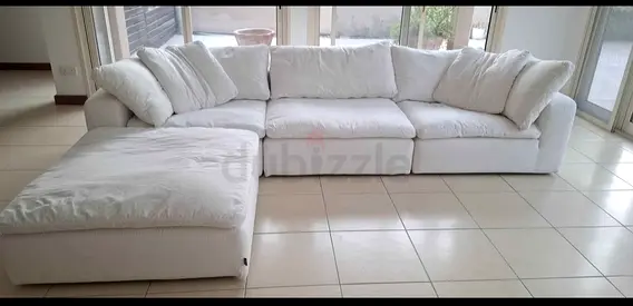 Feather Cloud Marina home Off-White Modular Sectional 4' pices Set Couch Comfortable Soft New