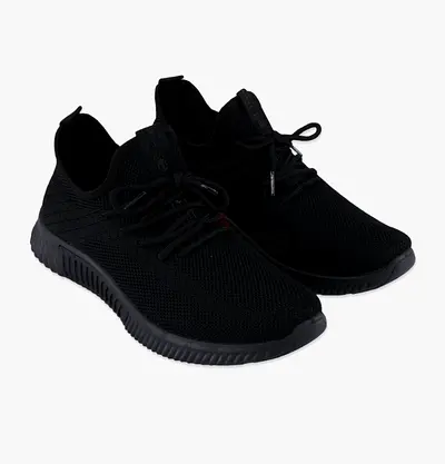 Black Lightweight Knit Sneakers - Size 11 US