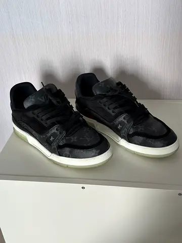 Louis Vuitton LV Trainer Monogram Sneakers - Black - Good Condition