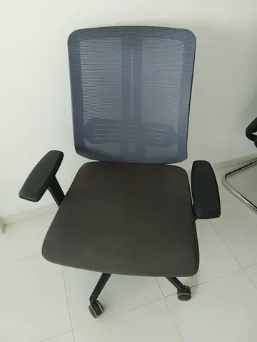Ergonomic Mesh Office Chair with Armrests and Wheels - Grey/Black