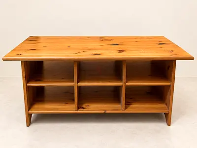 IKEA LEKSVIK Solid Wood Coffee Table with Storage