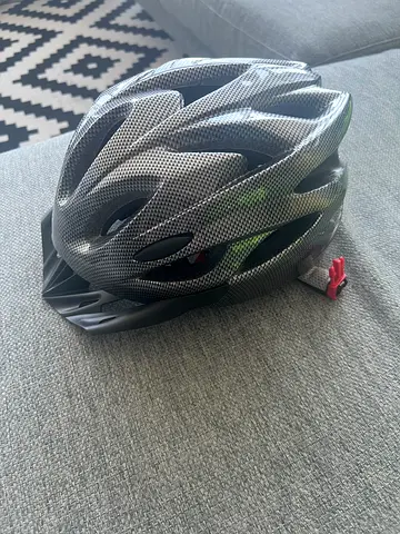 Used Grey Bicycle Helmet with Visor – Good Condition