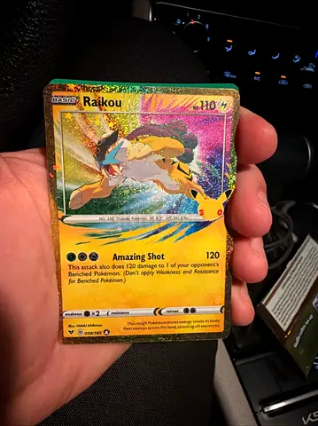 Holofoil Raikou Pokemon TCG Card - Rare Collectible