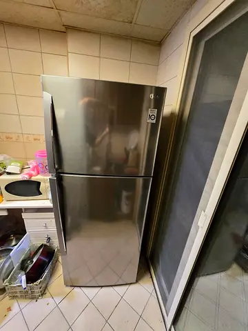 LG Top Freezer Refrigerator - Stainless Steel, Good Condition