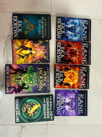 Rick Riordan (8 books) - Percy Jackson, Kane Chronicles, Magician's Manual, The Ballad of Songbirds