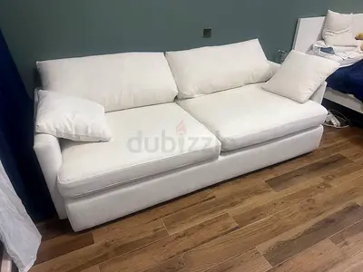 Crate&Barrel Lounge Deep feather filled 2_ Seater Sofa Beige
