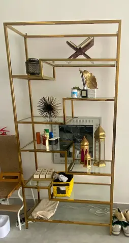 Golden glass shelf