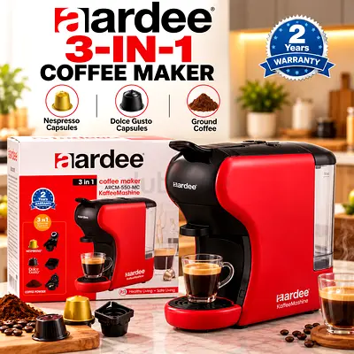Aardee 3-in-1 Coffee Maker (Nespresso & Dolce Gusto Capsules + Ground)