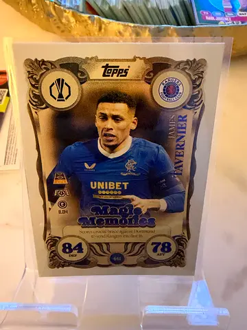 James Tavernier Rangers Topps Match Attax Foil Football Trading Card