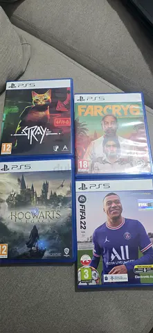 Ps5 games (Hogwarts, Fifa22, Farcry 6 qnd Stray)