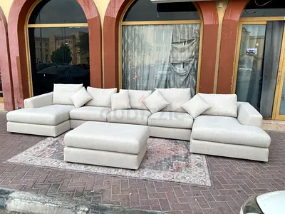 Marina Home U Shape Sofa with footstool