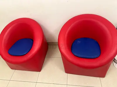 Pair of  red armchairs