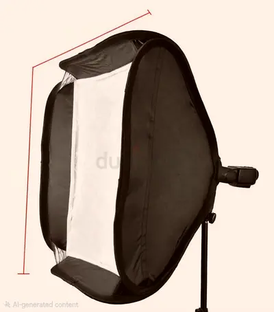 Portable foldable Softbox Light for speedlite flash with brackets Mount 60*60cm  (Used)