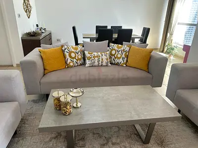 Light grey 3-seater sofa with cushions - good condition