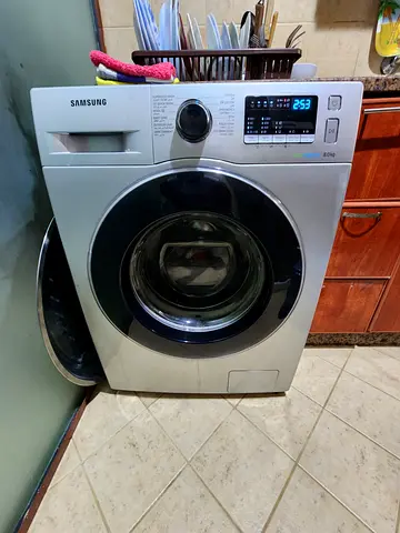 Samsung Front Load Washing Machine - 8kg, Silver (need maintenance)