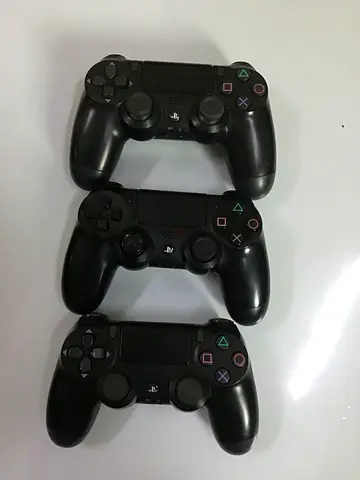 Three Sony DualShock 4 Wireless Controllers - Used, Working
