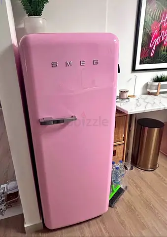 Smeg retro_style fridge pink colour