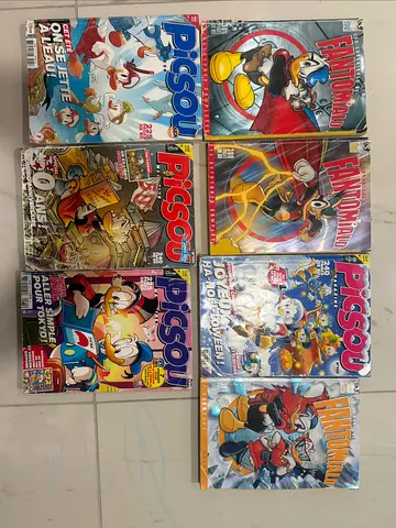 Bundle of 7 French Disney comic books (Picsou & Fantomiald)