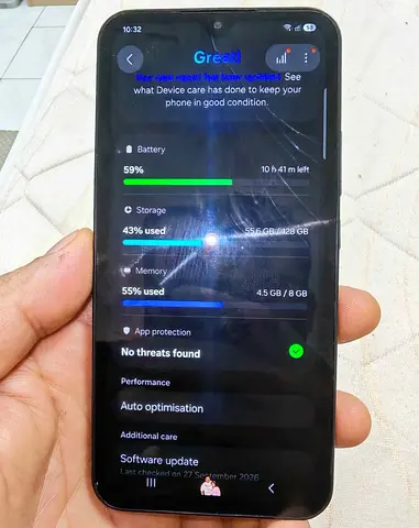Samsung A34 5g dual sim glass crack 128gb 8gb ram read description