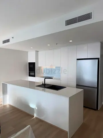 Modern White Kitchen Island with  Cabinets